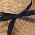 thumbnail image 4 of Women's Beach Hat Portable Packable Roll Up Wide Brim Sun Visor UV Protection Floppy Crushable Straw Beach Hat Bonnet Beach Cap Sun Hat for Women Ladies, Black, Khaki, Navy, 4 of 6