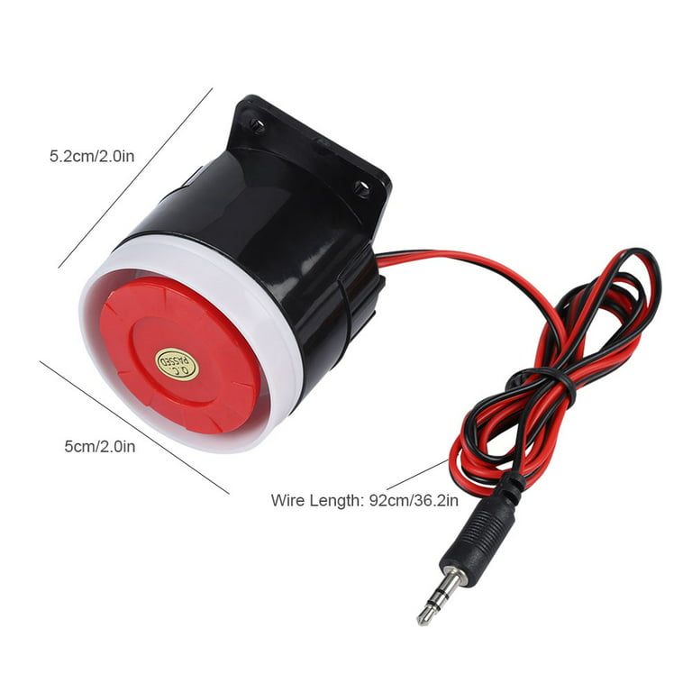 12V siren, mini electric siren, suitable for window installation,  red/white, MW10RL, 01630