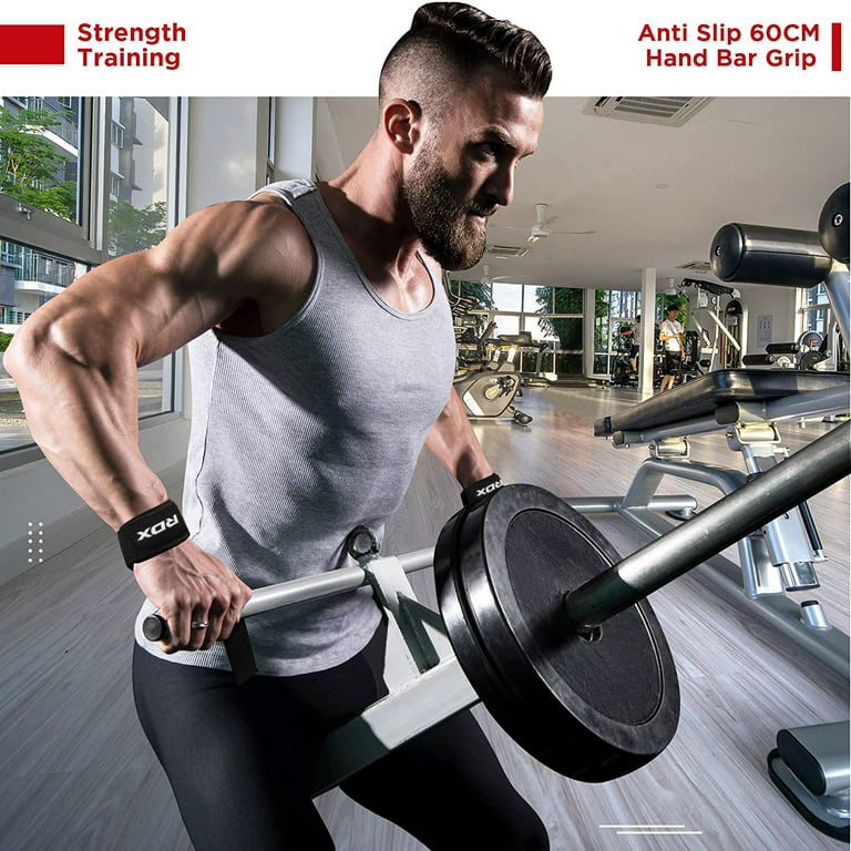 MKAS Weight lifting Wrist Straps Fitness Bodybuilding Training Gym lifting  straps with Non Slip Flex Gel Grip