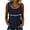 Dark Blue Tank Tops, variant on Women Tank Tops Breathable Blend Hollow Out O-Neck Sleeveless Tops Casual Summer Solid Color Loose Fit Tunic Blouse Fashionable Ladies Camisole