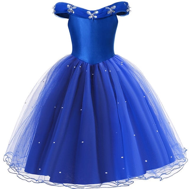 Disfraz de princesa cenicienta de Disney para niñas, vestido de tutú de tul, ropa de fiesta de Halloween y cumpleaños, 2-10T Fivean unisex