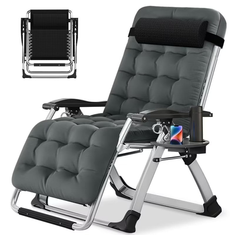 Silver chair+drak gray pad