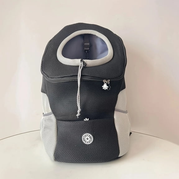 Dog Backpack Carrier, Pet Front Backpack Travel Carrier for Small Dogs and Cats, Breathable Pet Carrier Backpack with Visible Window, Adjustable Pet Backpack for Hiking Camping Walking Travel