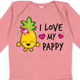 thumbnail image 4 of Inktastic I Love My Pappy with Pineapple Girls Long Sleeve Baby Bodysuit, 4 of 5