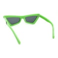 thumbnail image 4 of Beveled Squared Geometric 2-tone Triangular Cat Eye Plastic Sunglasses Green Black - Black, 4 of 4