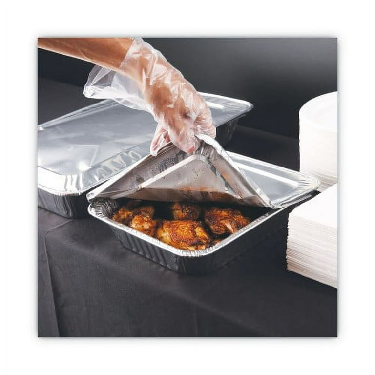 Aluminum Steam Table Pan Lids, Fits Half-Size Pan, Deep, 10.5 x 12.81 x 0.63, 100/Carton Aluminum Steam Table Pan Lids, Fits Half-Size Pan, Deep, 10.5 x 12.81 x 0.63, 100/Carton