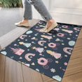 thumbnail image 4 of Dark Blue Princess Castle Pattern Door Rugs,Washable Non Slip Door Mats Indoor,Decorative Door Mats,Entry Mat Indoor for Entrance,Bedroom,Kitchen,Bathroom,17"x30", 4 of 6