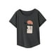 thumbnail image 4 of Camiseta para mujer con cuello redondo, ropa de calle para mujer, camiseta de manga corta para el trabajo de vacaciones M, 4 of 7
