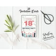 thumbnail image 3 of Darling Souvenir White Birthday Invitation Card 28 Pcs Fill or Write In Blank Invites Printable Party Supplies 5 x 7 Inches, 3 of 5