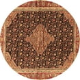 thumbnail image 1 of Ahgly Company Indoor Round Medallion Brown Traditional Area Rugs, 8' Round, 1 of 4