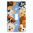 thumbnail image 2 of Metal Light Switch Plate Outlet Cover (Cute Puppy Dog Blue - Single Toggle), 2 of 2