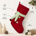 thumbnail image 5 of Leeye Christmas Stockings with Scarf Red Green White Xmas Fireplace Hanging Stockings Green Red Velvet Knit Stocking Winter Shoes Stockings Holding for Christmas Decorations, 5 of 5