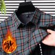 thumbnail image 3 of Blusa y camisa de manga larga con cuello vuelto para hombre, camisa de manga larga con cuello vuelto de terciopelo y botones para hombre, abrigo de poliéster., 3 of 4