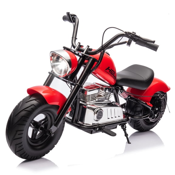 TULILLO 24V Kids Electric Dirt Bike, Ride On Motorbike for Ages 8-14, 250W Kids Motorcycle up to 12.5 MPH, Red