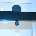 thumbnail image 5 of 56-60"W x 60"H Frameless Double Sliding Tub Shower Door, 304 Stainless Steel in Matte Black, 5/16" (8mm) Thick SGCC Tempered Clear Glass., 5 of 6