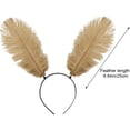thumbnail image 2 of Hsqqdc Feather Khaki Moth Antenna Headband Butterfly Wing Hair Hoop, 1 Piece, 2 of 7