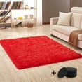 thumbnail image 3 of Mchoice Ultra Soft Fluffy Area Rugs for Living Room, Luxury Shag Rug Faux Fur Non-Slip Floor Carpet for Bedroom, Kids Room, Baby Room and Girls Room - Modern Home Decor, 4x5.3 Feet Grey, 3 of 4