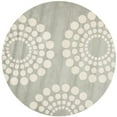 thumbnail image 3 of SAFAVIEH Soho Louise Polka Dots Wool Area Rug, Grey/Ivory, 6' x 6' Square, 3 of 8