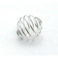 thumbnail image 3 of EOEMY 100 Silver Plated Spiral Bead Cages 8X8mm Findings Jewelry Making, 3 of 4