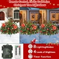 thumbnail image 5 of Waipfaru 2pack Outdoor Artificial Christmas Urn Filler,24inch Pre-lit Xmas Pine Trees with Cones,Berries,Tripod Stake and 70 LED Lights,Outdoor Holiday Home Decor, 5 of 7