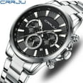 thumbnail image 5 of CRRJU New Watches for Men Top Luxury Brand Simple Quartz Wrist Watch Mens Stainless Steel Waterproof Male Clock Sport Watch, 5 of 5