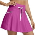 thumbnail image 2 of Womens Swim Skirts 2026 High Waisted Liner Quick Drying Swimwear Bottom A-Line Mini Golf Skirts with Zipper Pockets, 2 of 9