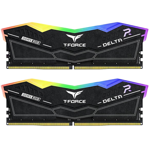 Memoria RAM DDR5 32GB 7200MT/s TEAMGROUP T-FORCE DELTA RGB 2x16GB Negro Team Group FF3D532G7200HC34ADC01