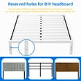 thumbnail image 6 of VOLIX 14" Heavy Duty Noise-fee Wide Metal Slat Deluxe Mattress Support Bed Frame Base C, White King, 6 of 9