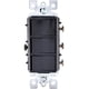 thumbnail image 1 of Interruptor Triple Leviton Negro 15A 120V, 1 of 3