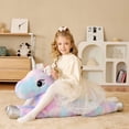 thumbnail image 4 of Peluche de peluche EARTHSOUND, unicornio gigante, 43 pulgadas, 4 of 7