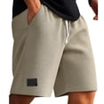 thumbnail image 2 of XDZJLR Big And Tall Workout Shorts Men Waffle Knit Casual Shorts With Straight Leg And Pockets Lightweight Breathable Summer Shorts Athletic Shorts For Men Khaki M, 2 of 5