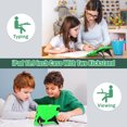 thumbnail image 5 of Kids Case for iPad Pro 11 2022/2021/2020/2018/Air 4/Air 5 with Pencil Holder, Lightweight Shockproof Stand Anti-Slip Rugged Silicone PC Case Cover for Boys Girls, Green+Black, 5 of 10