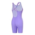 thumbnail image 4 of lnmuld Girls One Piece Swimsuit Sun Rash Guard Seashell Print Kids Toddlers Color:Purple,Size:8-9 Years, 4 of 7