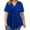Blue Womens Plus Size Summer Tops Clearance, variant on OSFVNOXV Plus Size Peplum Tops for Women,Mother's Day Gifts,Loose Fit Ruffle Tunic Tops,Solid Color Short Sleeve V-Neck Blouse ,Sizes XL-5XL