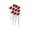 Red, variant on KOYPTL 10 Pcs Bee Garden Stakes Decor Resin Bee Yard Stakes Vivid Garden Stakes Decorative Bee on Stick Yard Art Decorations for Pot Lawn Patio Corridor Flower Bed Outdoor Plant