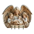 thumbnail image 2 of Dserhfy Wall Mount Key Holder Wooden Carving Jesus Themed Key Organizer Multi-purpose Home Office Entryway Decorative Key Hanger Rack, 2 of 8