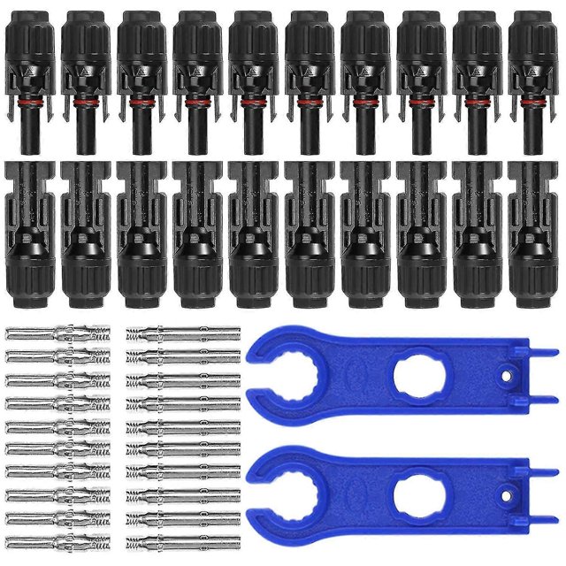 Solar Panel Connector 10 Ps Solar Connector Fe Solar Panel Cable Connector Photovoltaic Connector Ip67 With