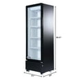 thumbnail image 3 of 23 in. One Glass Door Commercial Display Merchandiser Refrigerator Cooler in Black, ETL Listed, 10 cu. ft. (KM-MDR-1GD-10C), 3 of 13