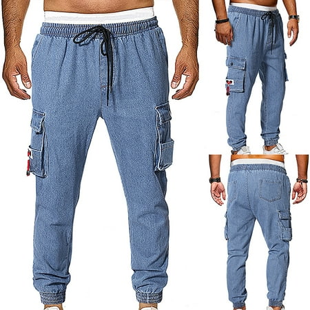 CEHVOM Men's Casual Sport Pants Jeans Fit Running Joggers