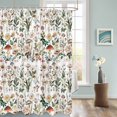 thumbnail image 3 of Fabric Shower Curtain, Rustic Vintage Wood Grain Board Brown Mushroom Spring Floral Summer Plant Leaves Shower Curtains with 12 Hooks Waterproof Machine Washable Bath Curtains for Bathroom,72 x 96in, 3 of 6