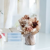 Roses Mixed Bouquet,Preserved Flowers Bouquet,Romantic Faux Flowers,for Valentine Centerpiece Table Home Mother 's Day Holiday Party