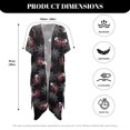 thumbnail image 4 of HELLHERO High Quality Fabrics Swim Coverup for Summer Half Sleeve Free Size Bathing Suit Cover Up Skull Web, 4 of 4
