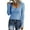 Sky Blue, variant on Tops for Women Trendy Viikei Long Sleeve Womens Tops,Women's Casual Color Buttons Long Sleeve V-Neck Loose Shirt Blouse Navy S