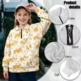 thumbnail image 6 of Uourmeti Bone Cute Corgi Print Girls Hunting Sweatshirt Half Zip Pullover Sweatshirts Outdoor Casual Top for Hunting Trip Adventure Camouflage Size 7-8, 6 of 7