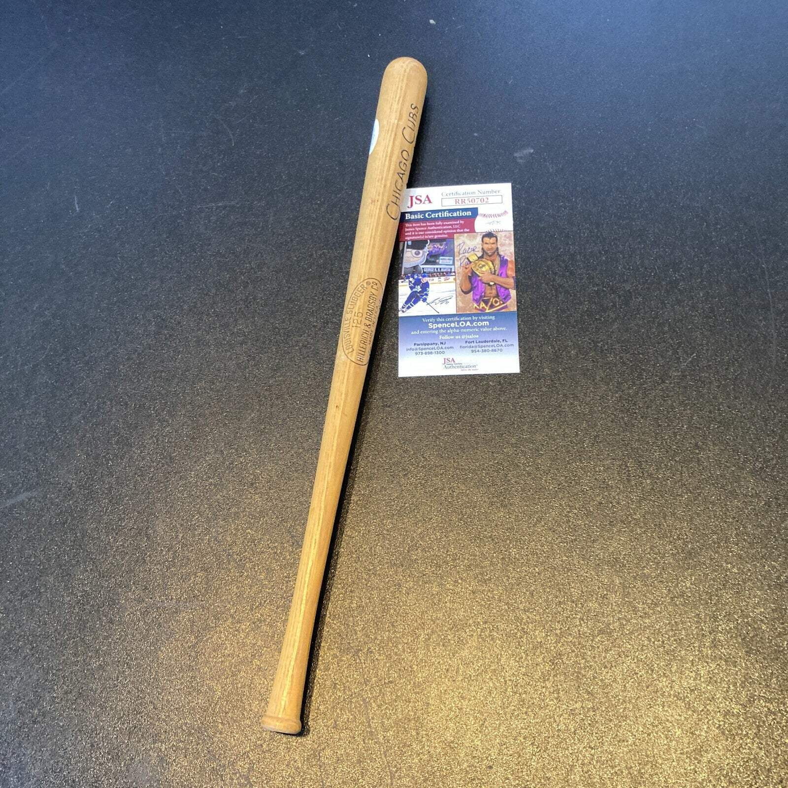 Bill Heath Signed Louisville Slugger Mini Baseball Bat Chicago Cubs JSA
