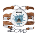 thumbnail image 1 of Pulsera de cuero trenzado Negro Unbranded Pulsera de cuerda de amor M, 1 of 3