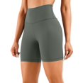 thumbnail image 1 of Shorts CRZ YOGA Sensación Desnuda Cintura Alta 15 cm Gris Salvia S, 1 of 5