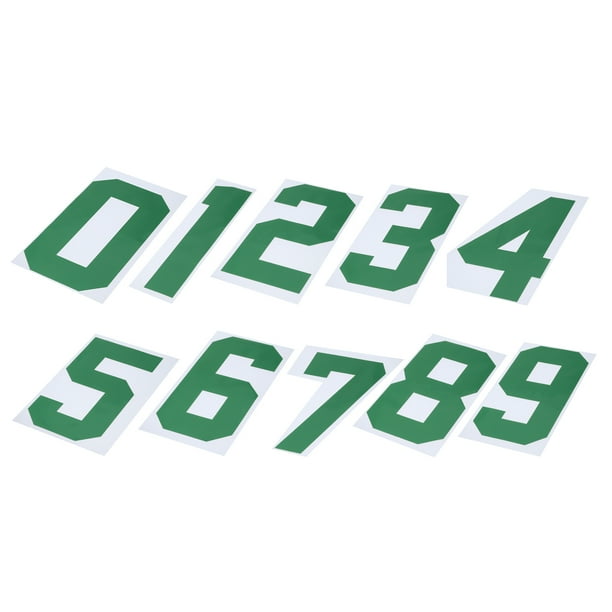 10 Pcs Números de Planchar, Parches de Número de Transferencia de Calor de Camiseta de 8 Pulgadas 0~9 para Camiseta (Verde)