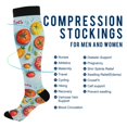 thumbnail image 2 of FORMRS Womens Knee High Socks Casual Long Thick Travel Daily Wear, 1 Pair, Yellow Tomatoes, 2 of 6