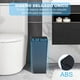 thumbnail image 4 of Set de 3 Bote de Basura para Baño con Tapa Desplegable, Contenedor de Basura pequeño de 10 Litros, Cesto de Basura Delgado y Compacto para Dormitorio, Oficina, Cocina (Negro), 4 of 7